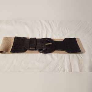 Chinese Laundry Brown And Tan Stretch Belt M Has Flaws